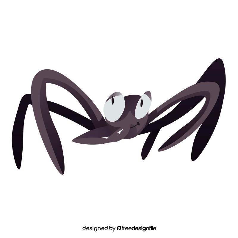 Cute spider cartoon clipart