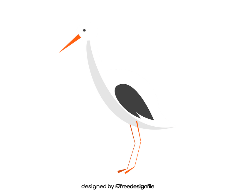 Cartoon heron clipart
