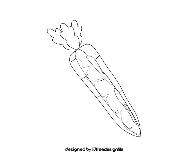 Free carrot black and white clipart