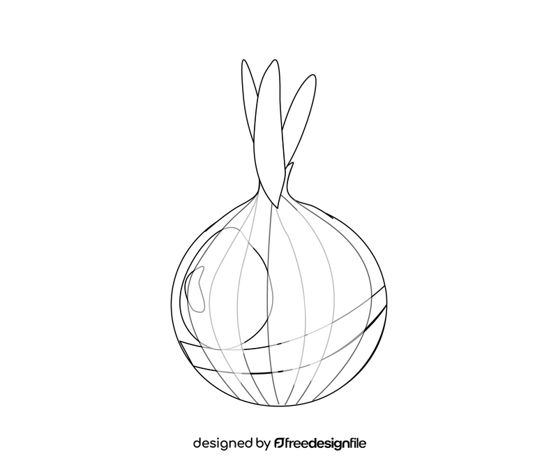 Onion vegetable free black and white clipart