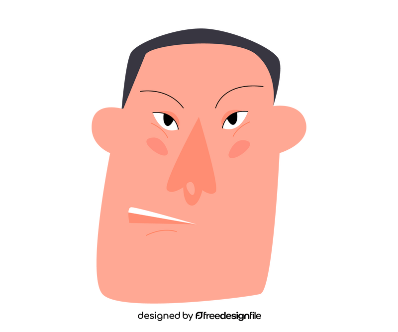 Cartoon male face clipart