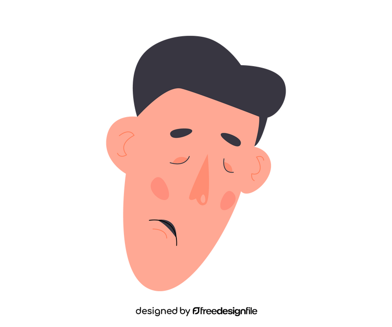 Sad male face clipart free download