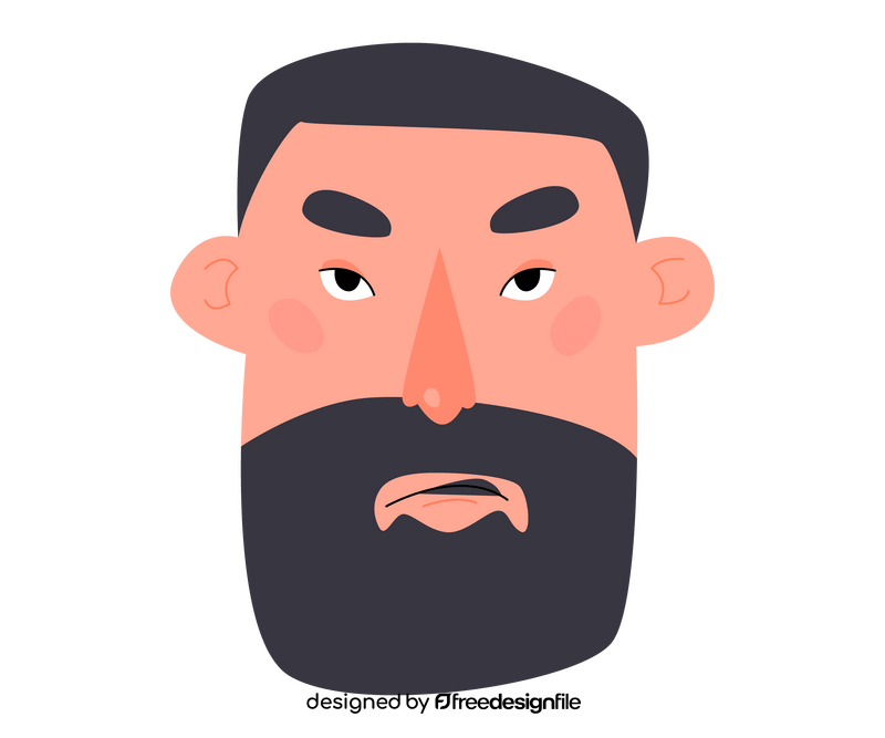 Man with beard avatar clipart