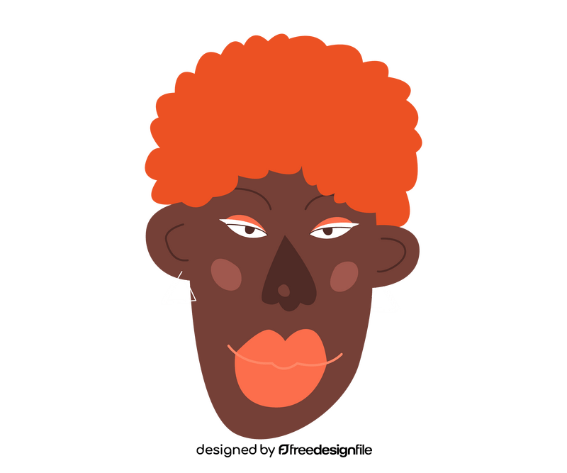 Black women face clipart