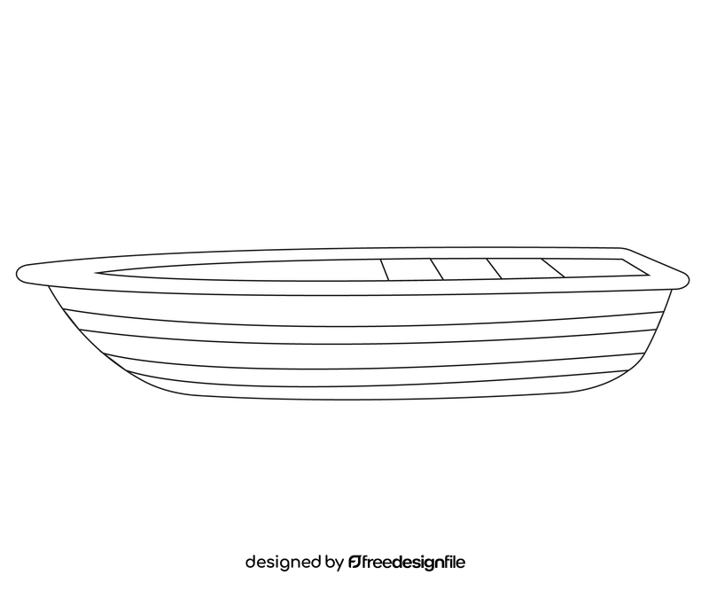 Free boat black and white clipart