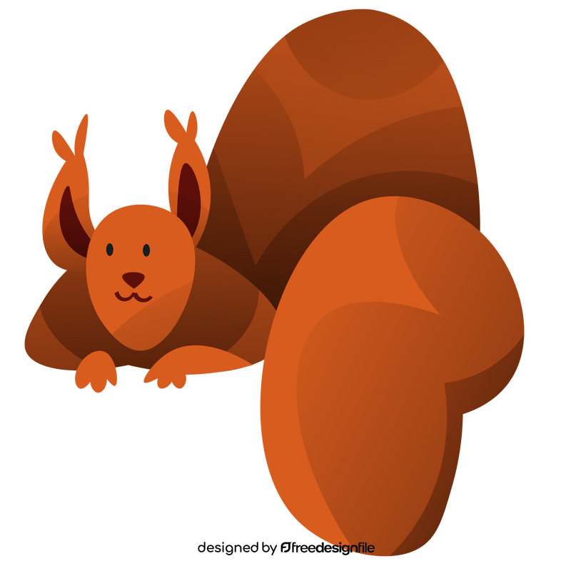 Squirrel lying clipart