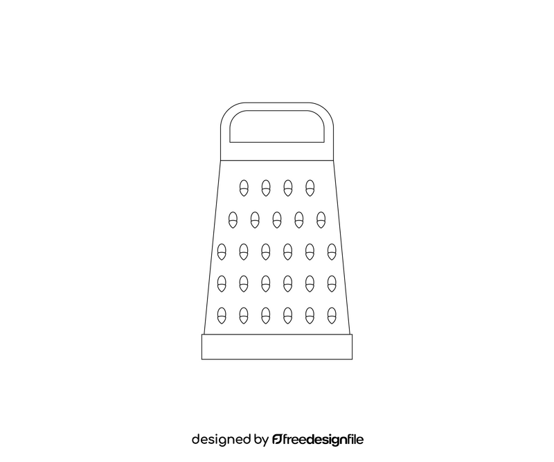 Box grater free black and white clipart