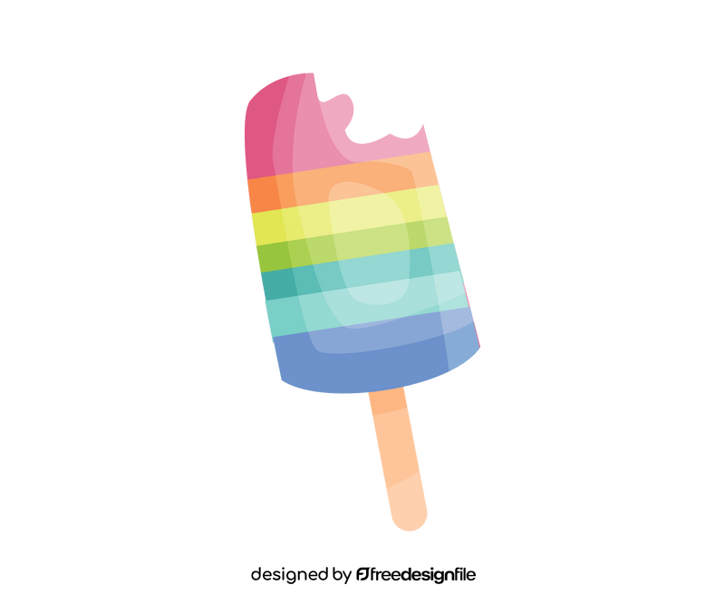Rainbow ice cream clipart