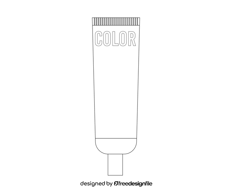 Hair dye illustration black and white clipart