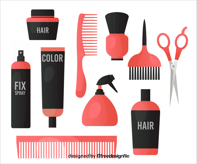 Hair salon, barbershop icons vector