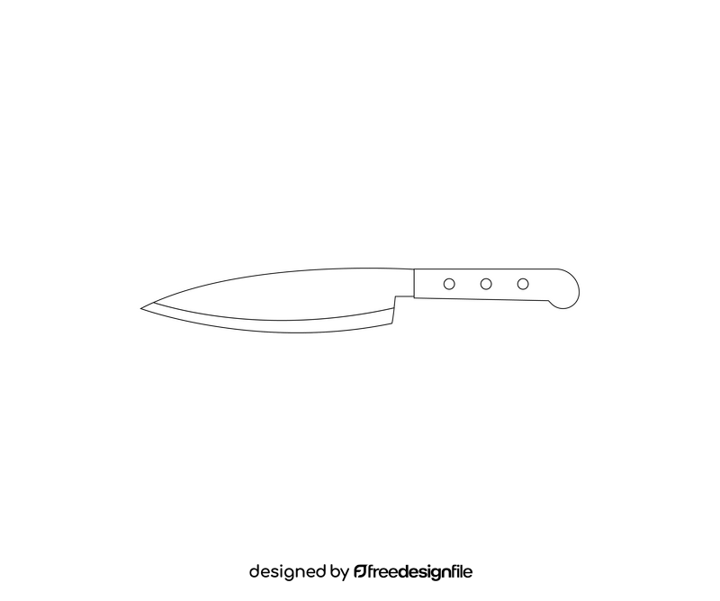 Free knife black and white clipart