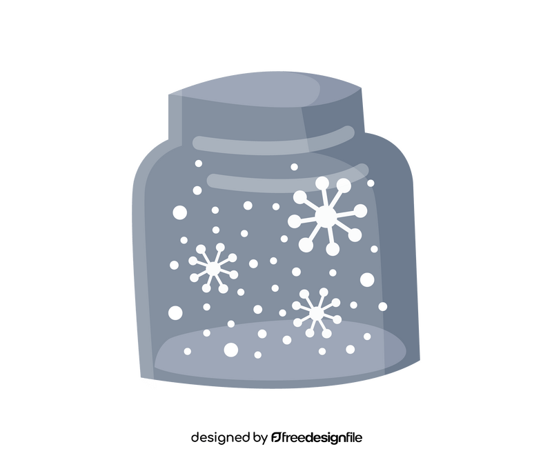 Snowy Mason Jar clipart