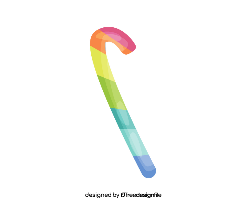 Rainbow lollipop candy clipart