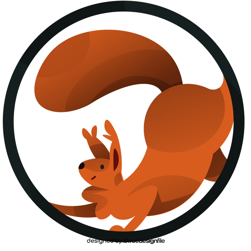 Squirrel in wheel clipart