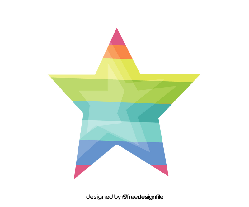 Cartoon rainbow star clipart