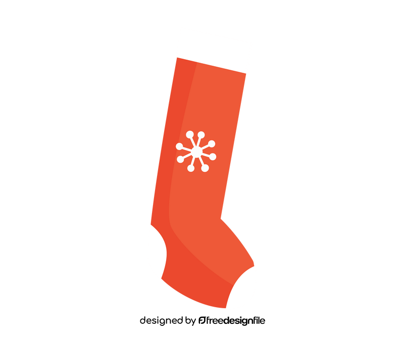 Red winter socks drawing clipart