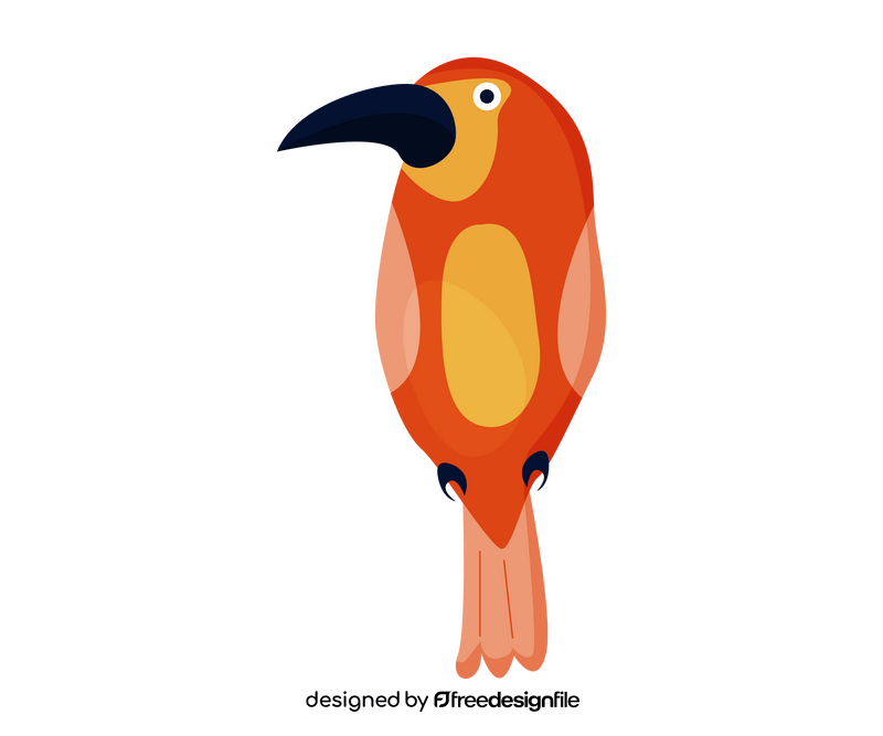 Red bird drawing clipart