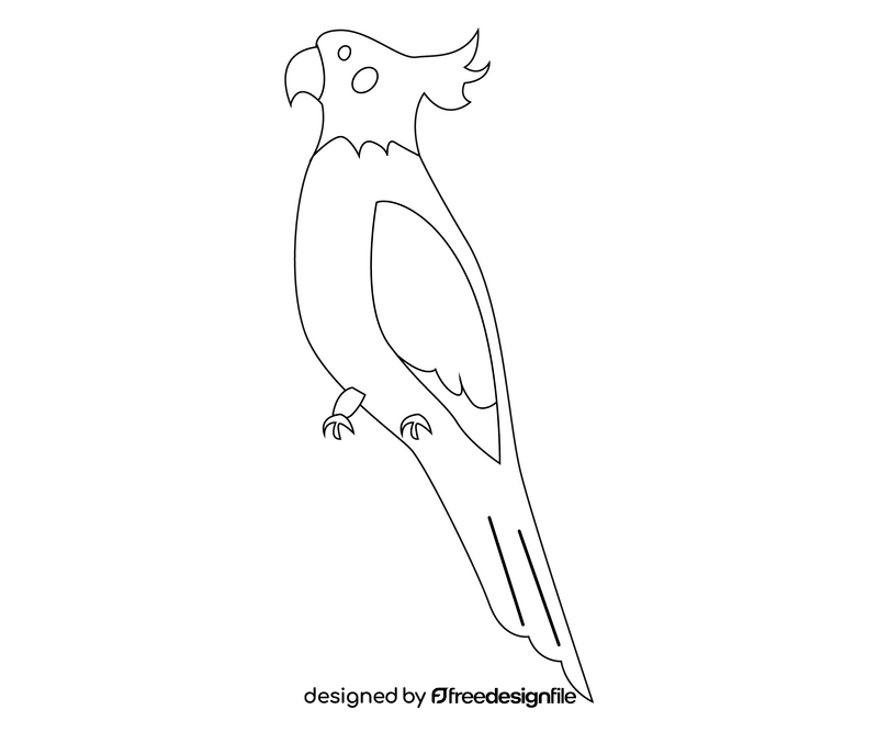 Parrot free black and white clipart