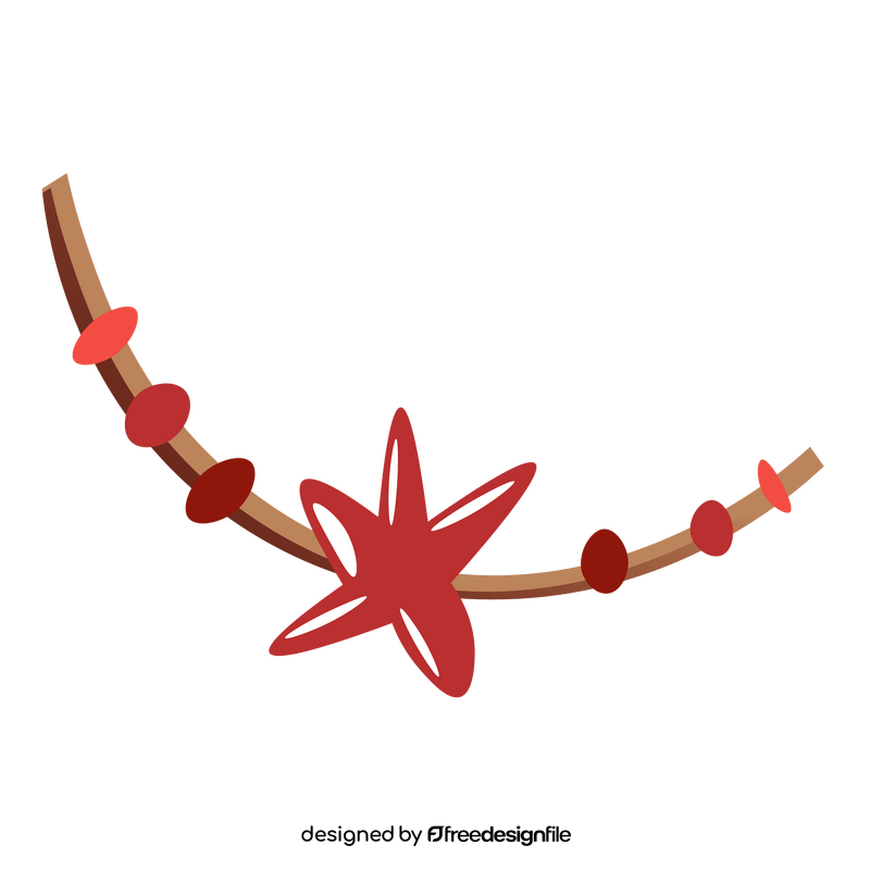 Starfish necklace clipart