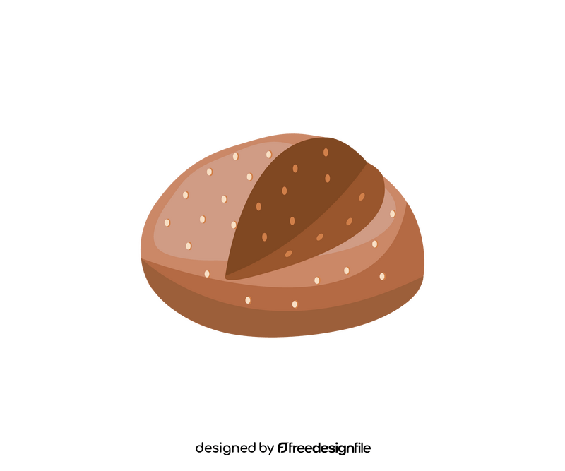 Round brown bread clipart