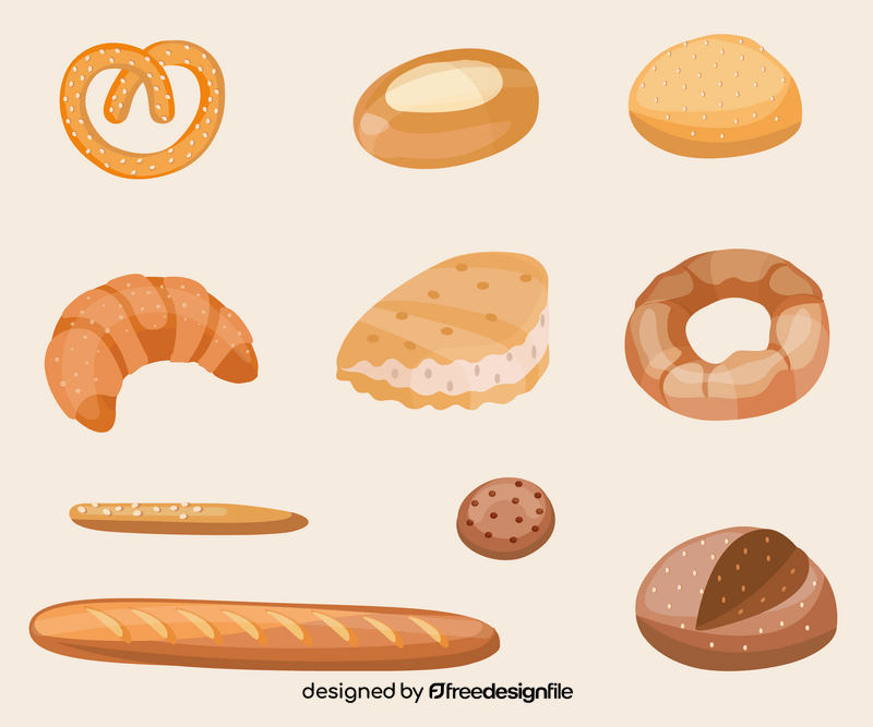 Bread and buns vector