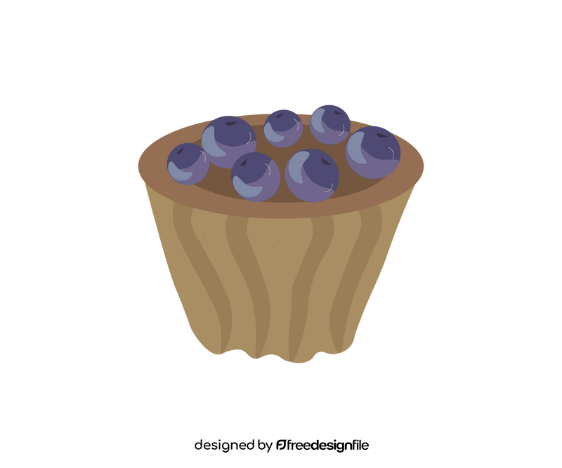 Blueberry muffin clipart