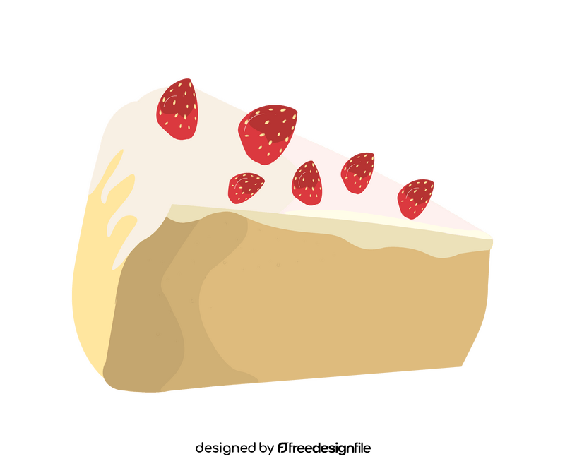 Strawberry pie illustration clipart