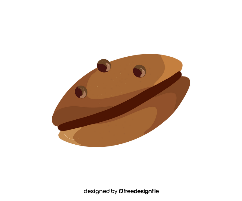 Chocolate macaroons cartoon clipart