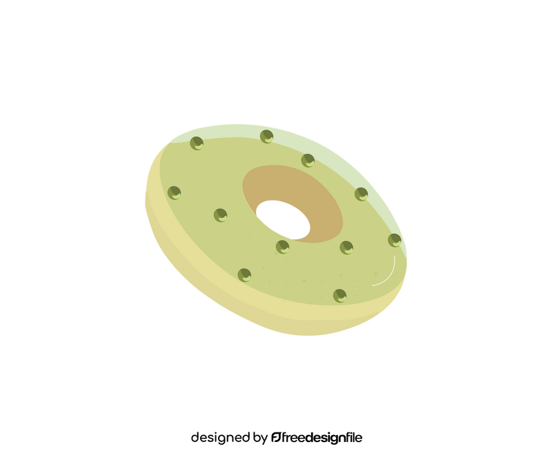 Pistachio donuts drawing clipart