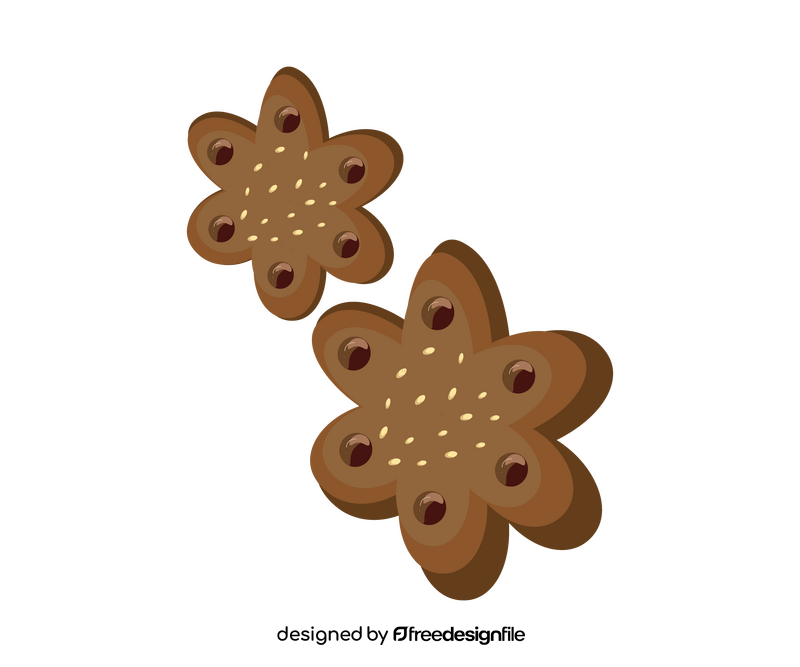 Chocolate cookie illustration clipart