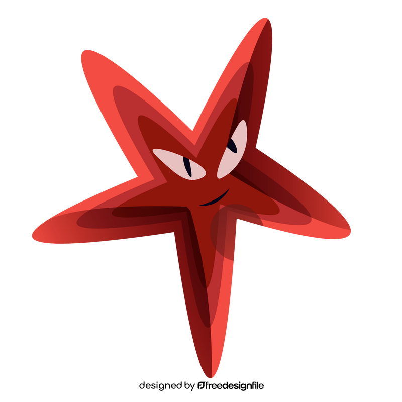 Cartoon starfish smile clipart