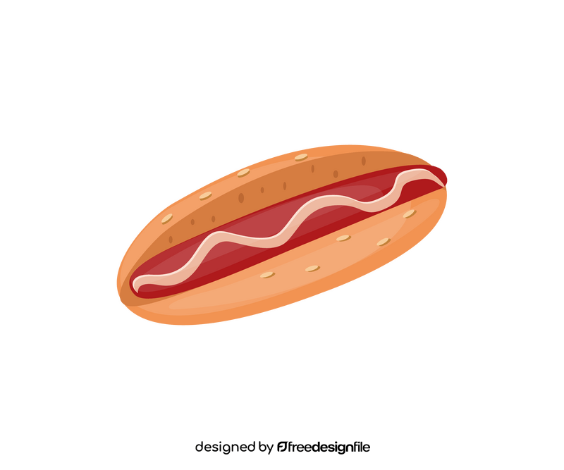 Cartoon hot dog clipart