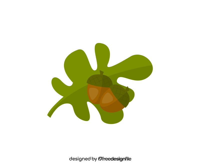 Chestnut with leaf clipart