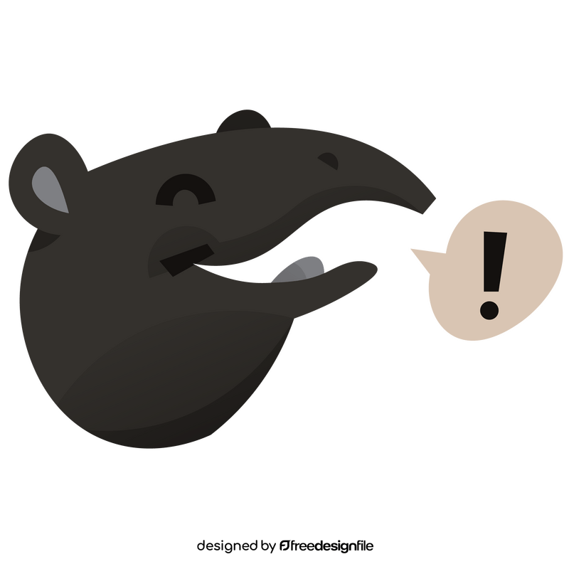 Cartoon tapir happy clipart