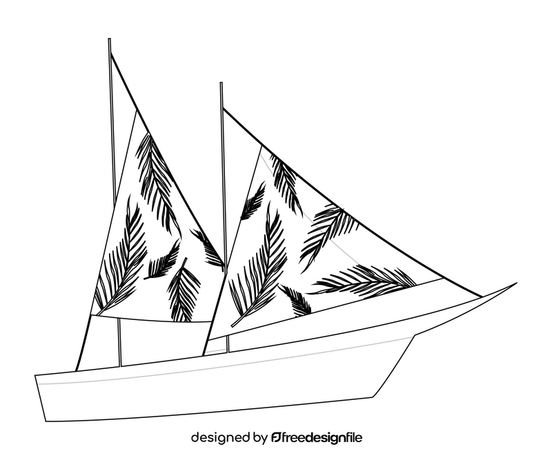 Sailing ship free black and white clipart