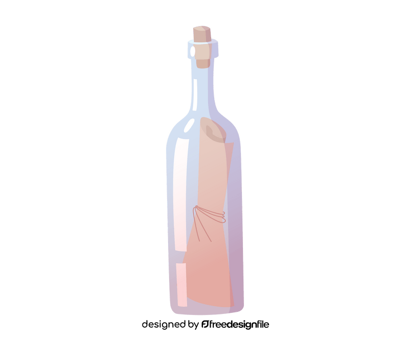 Message in a bottle free clipart