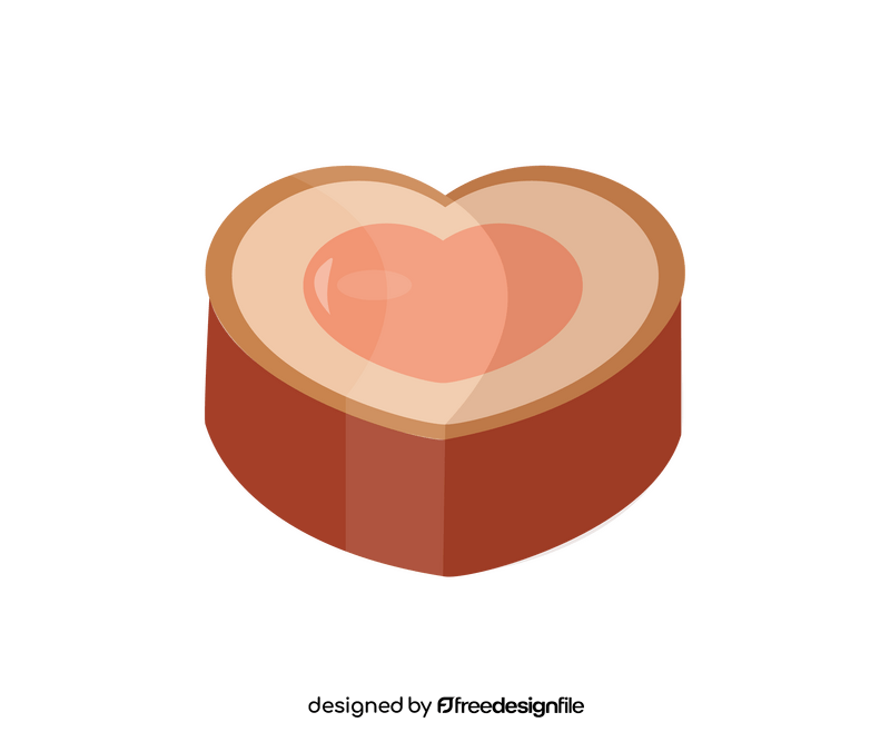 Heart shaped chocolate clipart