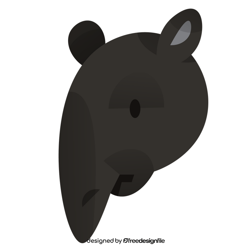 Tapir head clipart