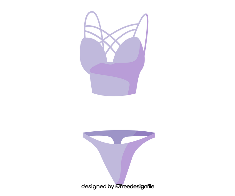 Purple swimwear cartoon clipart