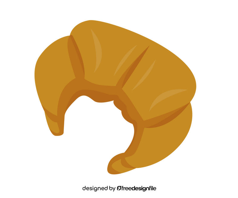 Cartoon croissant clipart