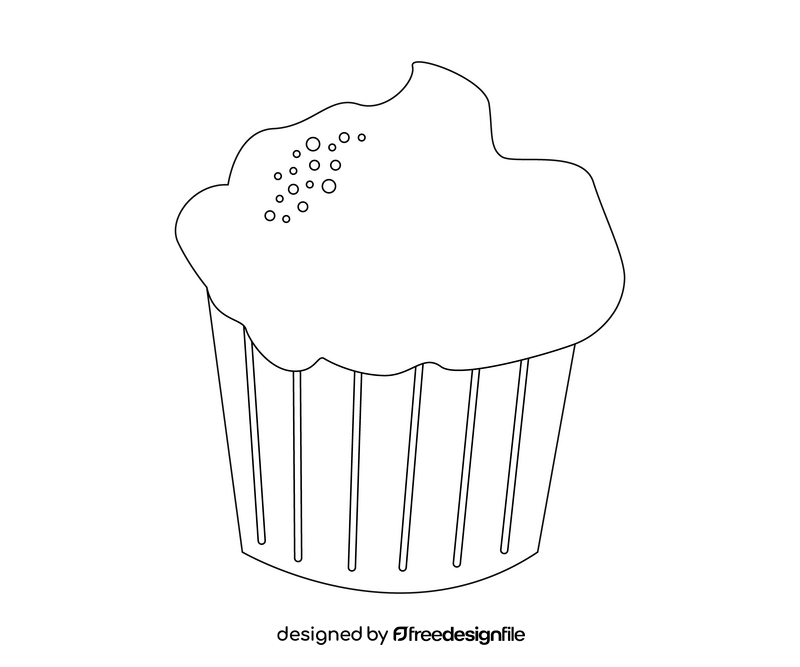 Muffin drawing black and white clipart
