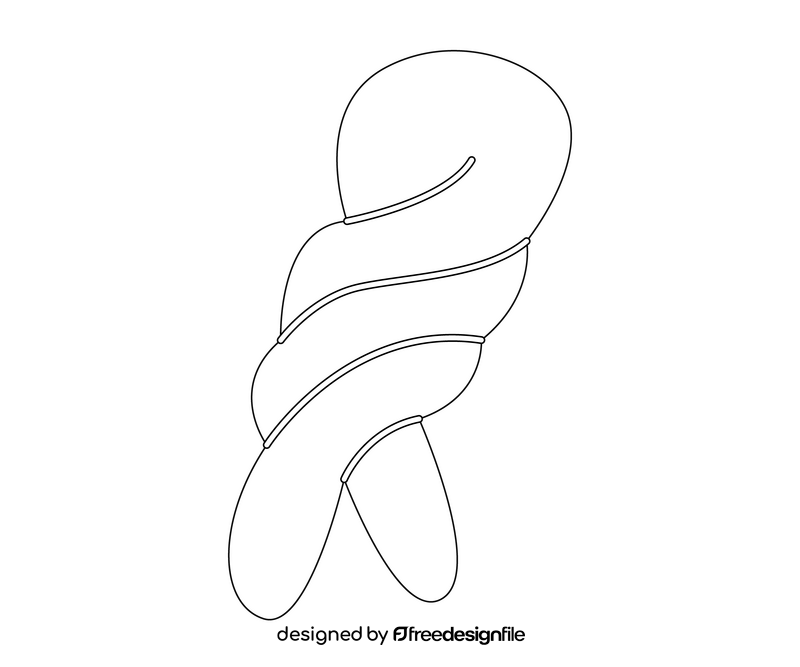 Sweet bread free black and white clipart