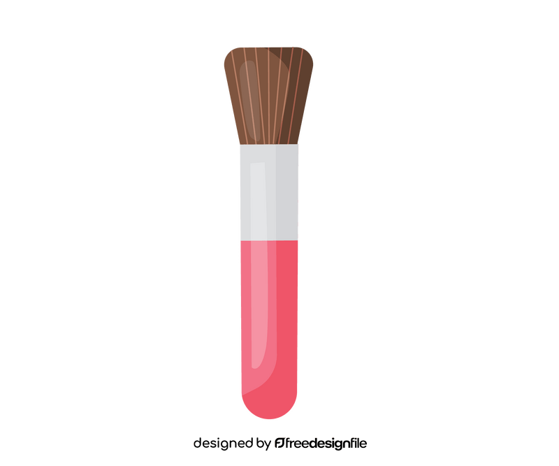 Makeup brush cartoon clipart