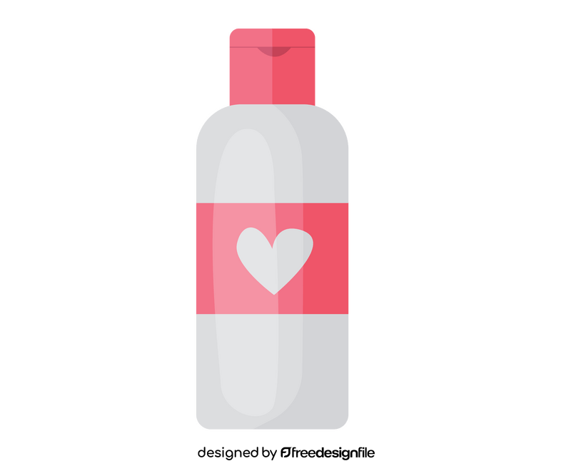 Cosmetic flask drawing clipart