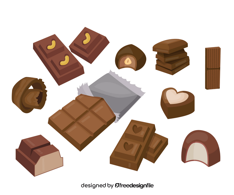Set of chocolate vector