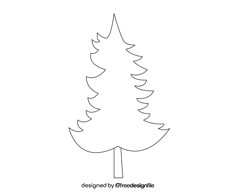 Tree black and white clipart