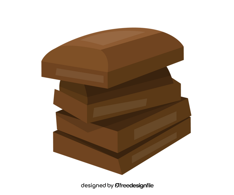 Chocolate pieces drawing clipart