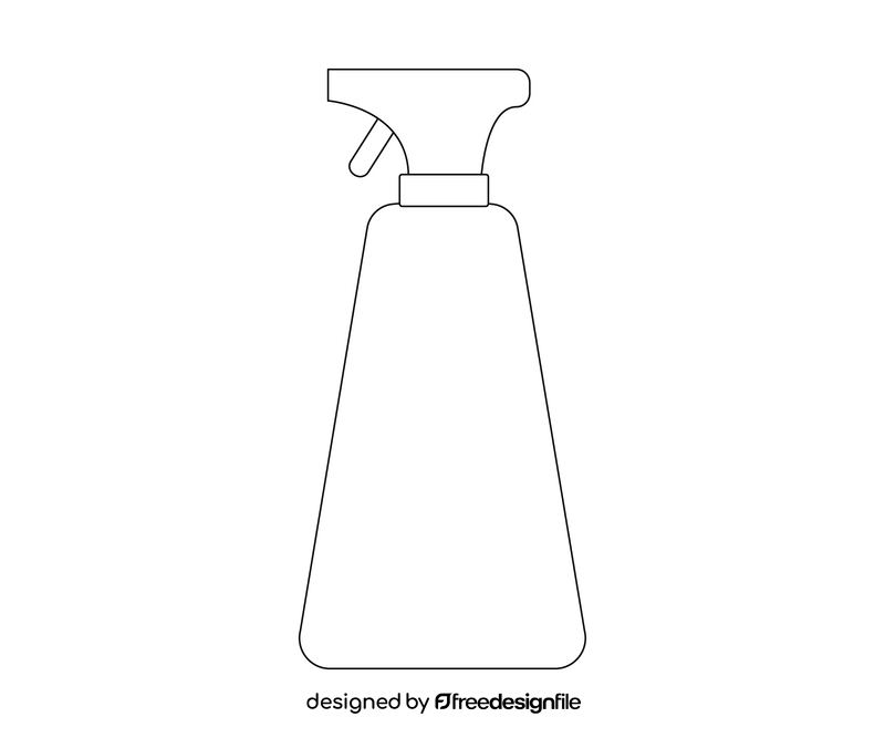 Spray cleaner free black and white clipart