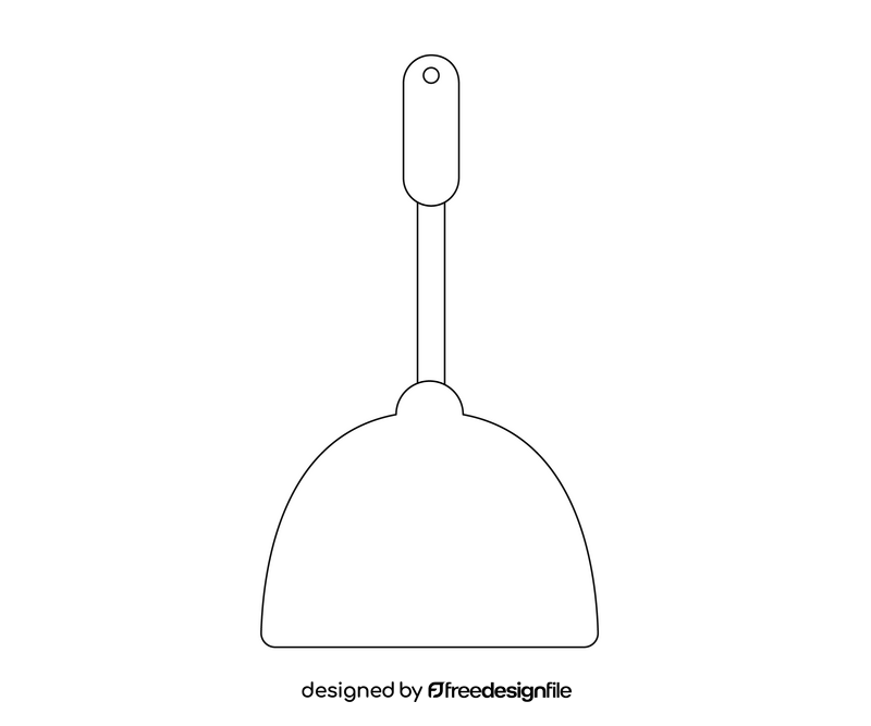 Cleaning scoop black and white clipart