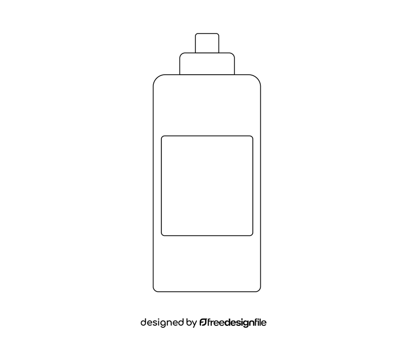 Cleaning chemicals black and white clipart
